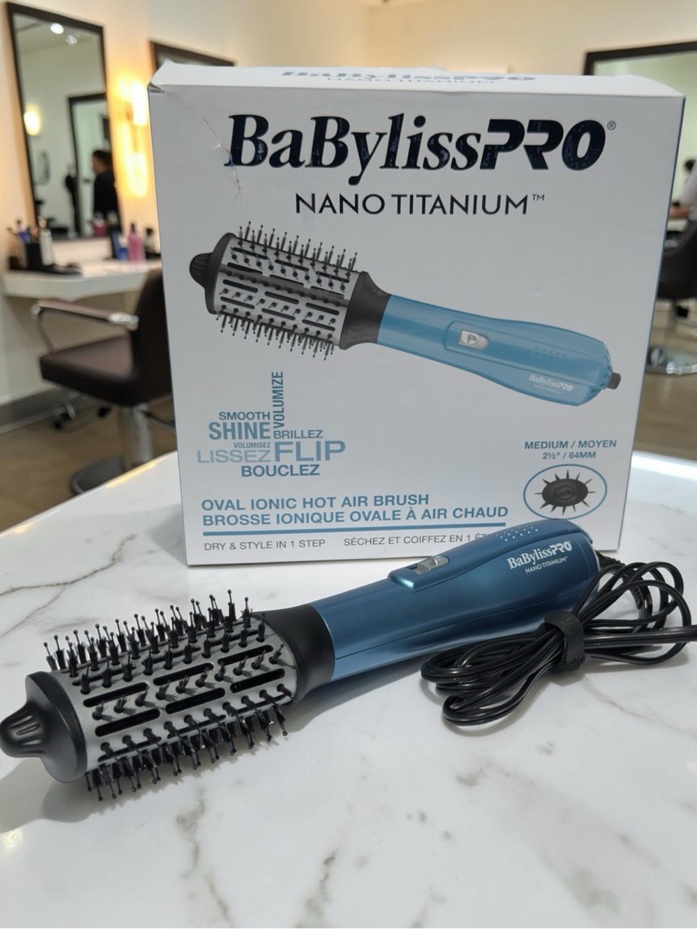 🩵 BaByliss Blue Oval Ionic Hot Air Brush
